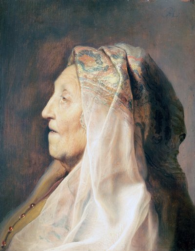 Profilkopf einer alten Frau von Rembrandt van Rijn